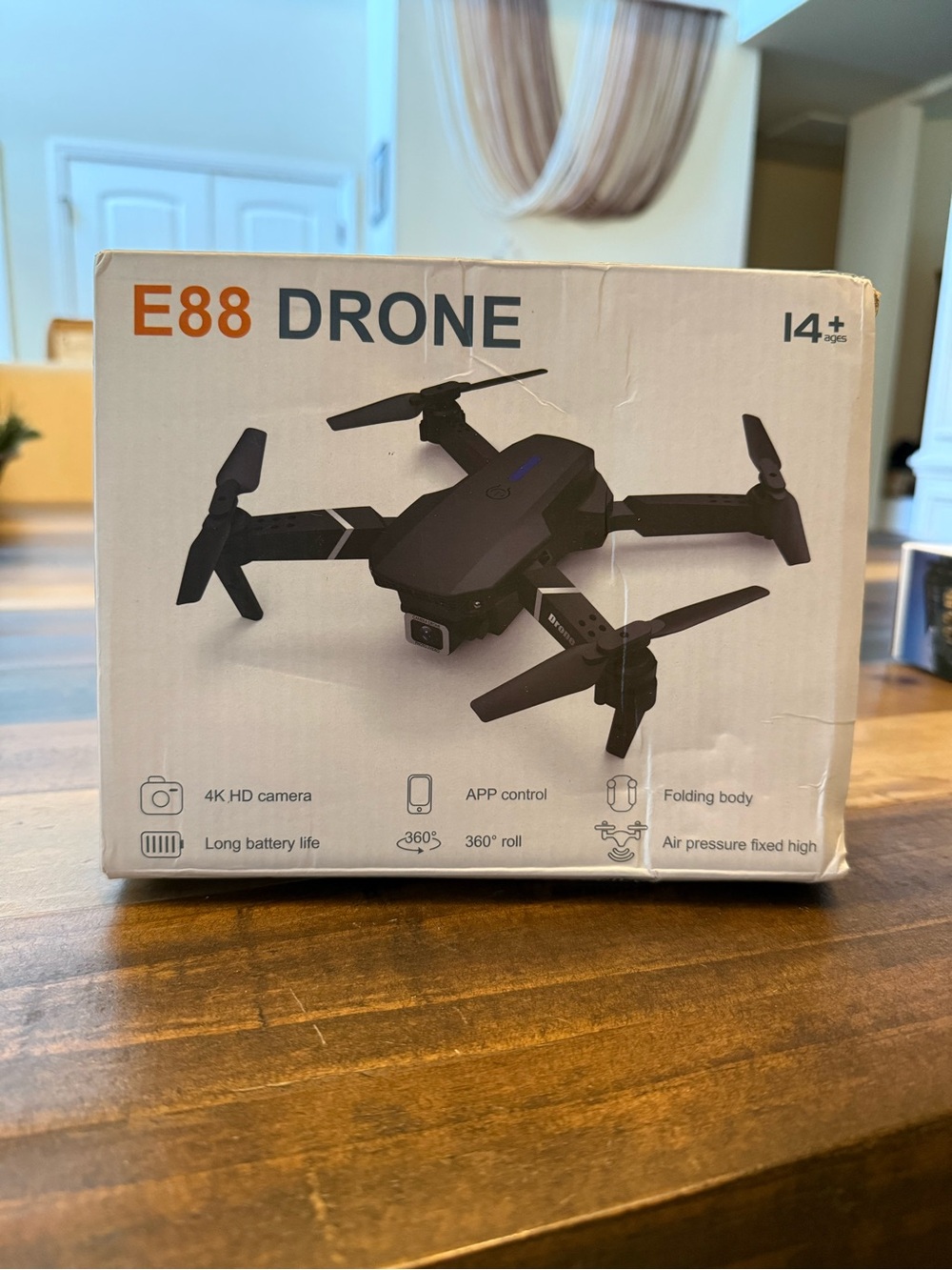 E88 Drone - Black Foldable Quadcopter